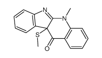 11H-Quinindolin-11-one, 5,10b-dihydro-5-methyl-10b-(methylthio)- 结构式