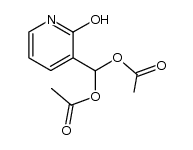 3-[二(乙酰氧基)甲基]-2(1H)-吡啶酮 结构式