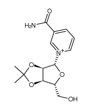 Pyridinium, 3-(aminocarbonyl)-1-[2,3-O-(1-methylethylidene)-β-D-ribofuranosyl]- 结构式
