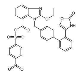 1H-Benzimidazole-7-carboxylic acid, 1-[[2'-(2,5-dihydro-5-oxo-1,2,4-oxadiazol-3-yl)[1,1'-biphenyl]-4-yl]methyl]-2-ethoxy-, anhydride with 4-nitrobenzenesulfonic acid 结构式