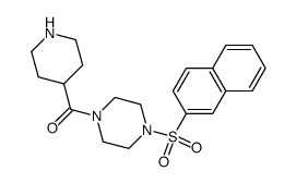 Methanone, [4-(2-naphthalenylsulfonyl)-1-piperazinyl]-4-piperidinyl- 结构式