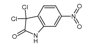 3,3-二氯-6-硝基-1H-吲哚-2-酮 结构式
