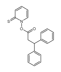 3,3-二苯基丙酸-2-硫代-1(2H)-吡啶酯 结构式