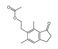 1H-Inden-1-one, 6-[2-(acetyloxy)ethyl]-2,3-dihydro-5,7-dimethyl- 结构式