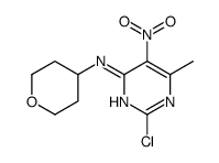 2-氯-6-甲基-5-硝基-N-(四氢-2H-吡喃-4-基)-4-嘧啶胺 结构式