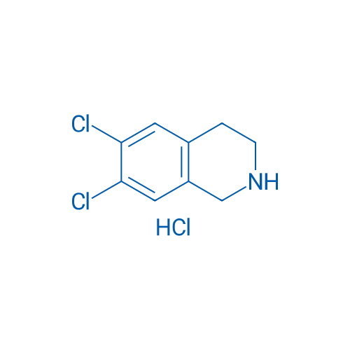 6,7-二氯-1,2,3,4-四氢异喹啉盐酸盐 结构式