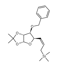 α-D-xylo-Hept-5-enofuranose, 5,6,7-trideoxy-1,2-O-(1-methylethylidene)-3-O-(phenylmethyl)-7-(trimethylsilyl)-, (5Z)- 结构式