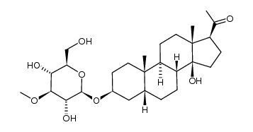 孕甾-20-酮,14-羟基-3-[(3-O-甲基-β-D-吡喃葡萄糖基)氧基]-,(3β,14β)- 结构式