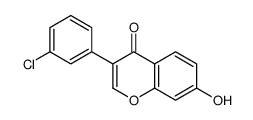 3-(3-氯苯基)-7-羟基-4H-色烯-4-酮 结构式