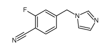 2-氟-4-(1H-咪唑-1-基甲基)苯甲腈 结构式