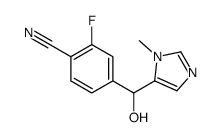 2-氟-4-[羟基(1-甲基-1H-咪唑-5-基)甲基]苯甲腈 结构式
