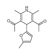 Ethanone, 1,1'-[1,4-dihydro-2,6-dimethyl-4-(5-methyl-2-furanyl)-3,5-pyridinediyl]bis- 结构式