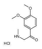 1-(3,4-二甲氧基苯基)-2-(甲基氨基)乙酮盐酸盐 结构式