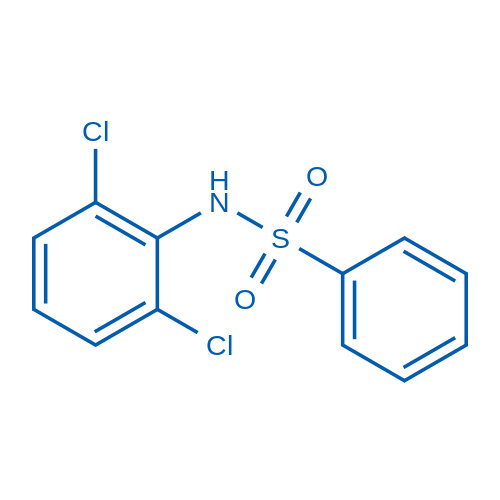N-(2,6-二氯苯基)苯磺酰胺 结构式