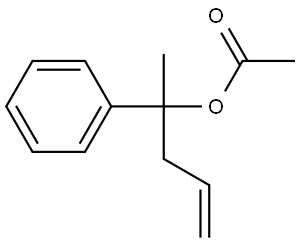 α-甲基-α-2-丙烯基苯甲醇乙酸酯 结构式