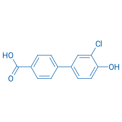 3'-氯-4'-羟基-[1,1'-联苯]-4-羧酸 结构式