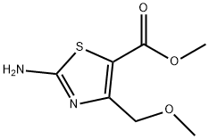2-氨基-4-(甲氧基甲基)噻唑-5-羧酸甲酯 结构式