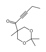 2-Pentyn-1-one, 1-(2,2,5-trimethyl-1,3-dioxan-5-yl)- 结构式