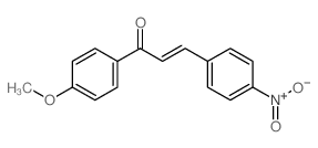 (E)-1-(4-甲氧基苯基)-3-(4-硝基苯基)丙-2-烯-1-酮 结构式