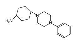 反-4-(4-苯基-1-哌嗪基)环己胺 结构式