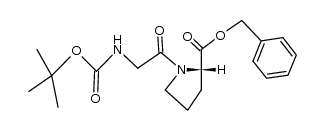 N-叔丁氧羰基甘氨酰-L-脯氨酸苄酯 结构式