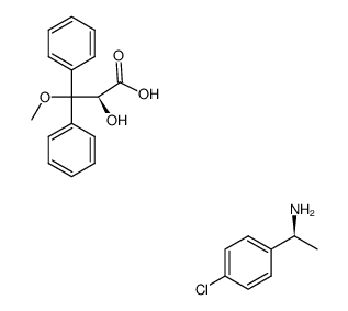 Benzenepropanoic acid, α-hydroxy-β-methoxy-β-phenyl-, (αS)-, compd. with (αS)-4-chloro-α-methylbenzenemethanamine (1:1) 结构式