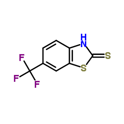 2-巯基-6-三氟甲基苯并噻唑 结构式