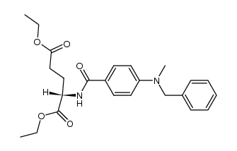L-Glutamic acid, N-[4-[methyl(phenylmethyl)amino]benzoyl]-, 1,5-diethyl ester 结构式