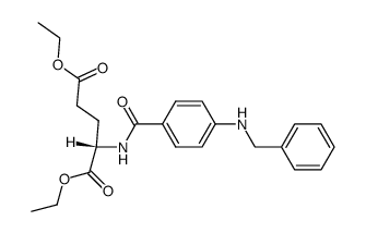 N-[4-(苄氨基)苯甲酰基]-L-谷氨酸二乙酯 结构式