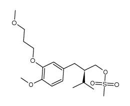 Benzenepropanol, 4-methoxy-3-(3-methoxypropoxy)-β-(1-methylethyl)-, 1-methanesulfonate, (βR)- 结构式