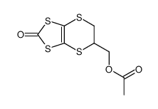 1,3-Dithiolo[4,5-b][1,4]dithiin-2-one, 5-[(acetyloxy)methyl]-5,6-dihydro- 结构式