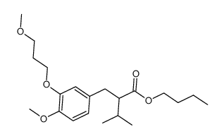 Benzenepropanoic acid, 4-methoxy-3-(3-methoxypropoxy)-α-(1-methylethyl)-, butyl ester 结构式