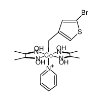 Cobalt, [(5-bromo-3-thienyl)methyl]bis[(2,3-butanedione dioximato)(1-)-N,N'](pyridine)-, (OC-6-12)- (9CI) 结构式