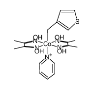 Cobalt, bis[[2,3-butanedione di(oximato-κN)](1-)](pyridine)(3-thienylmethyl)-, (OC-6-12)- (9CI) 结构式