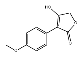 4-羟基-3-(4-甲氧基苯基)-2(5H)-呋喃酮 结构式
