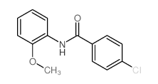 4-氯-N-(2-甲氧基苯基)苯甲酰胺 结构式