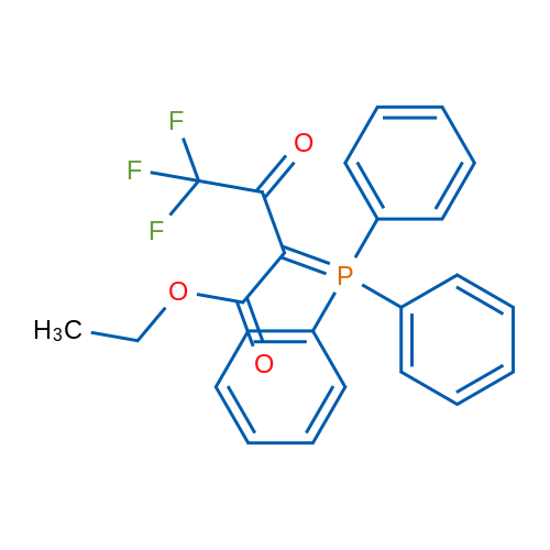 4,4,4-三氟-2-(三苯基正膦亚基)乙酰乙酸乙酯 结构式