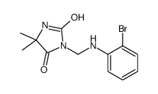 3-[(2-溴苯胺基)甲基]-5,5-二甲基咪唑烷-2,4-二酮 结构式
