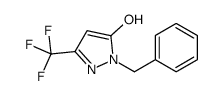 1-苄基-3-(三氟甲基)-1H-吡唑-5-醇 结构式