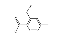 2-溴甲基-4-甲基苯甲酸甲酯 结构式