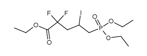 Pentanoic acid, 5-(diethoxyphosphinyl)-2,2-difluoro-4-iodo-, ethyl ester 结构式