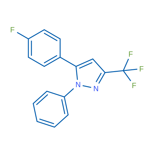 5-(4-氟苯基)-1-苯基-3-(三氟甲基)-1H-吡唑 结构式
