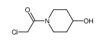 2-氯-1-(4-羟基哌啶-1-基)乙酮 结构式