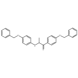 1-Propanone, 1-[4-(phenylmethoxy)phenyl]-2-[[4-(phenylmethoxy)phenyl]amino]- 结构式