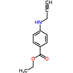 4-(2-丙炔-1-氨基)苯甲酸乙酯 结构式