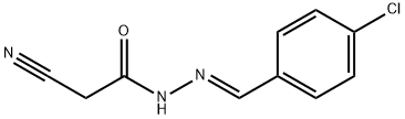 (E)-N'-(4-氯亚苄基)-2-氰基乙酰肼 结构式