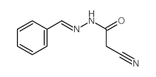2-氰基乙酸-2-(苯亚甲基)酰肼 结构式