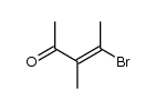 4-溴-3-甲基-3-戊烯-2-酮 结构式