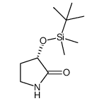 (S)-3-((叔-丁基二甲基甲硅烷基)氧代)吡咯烷-2-酮 结构式