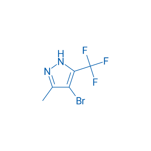 4-溴-3-甲基-5-(三氟甲基)-1H-吡唑 结构式